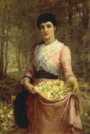 Edwin long,R.A. The Daughters of Our Empire. England The Primrose china oil painting image